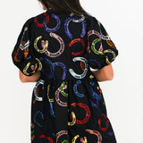 Black Rainbow 'Derby Queen' Horse Shoe Cotton Tie Dress | Queen Of Sparkles