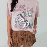 Saddle Up Cropped Graphic Tee