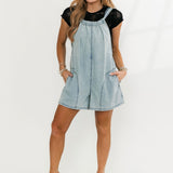 Look Into The Sun Denim Romper
