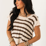 Oatmeal Stripe Pullover Sweater