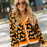 Black Pearl Candy Corn Cardigan | Queen Of Sparkles