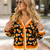 Black Pearl Candy Corn Cardigan | Queen Of Sparkles