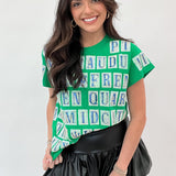 Green New Orleans Tiles Cotton Tee