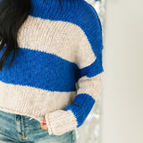 Opal Rugby Stripe Sweater | Cobalt Combo