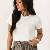 Essential Crop Tee | Heather Grey