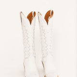 High Cotton Leather Boot | White
