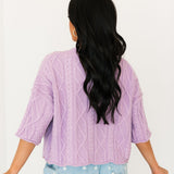 Cable Knit Sweater | Lavender