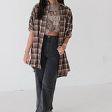 Plaid Shirtdress | Mocha