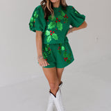 Green Holly Shorts