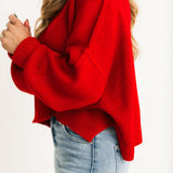 DOORBUSTER Oversized Sweater | Red