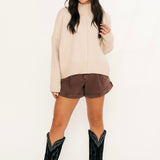 Classic Denim Shorts | Brown