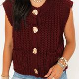 The Little Things Sweater Vest | Burgundy