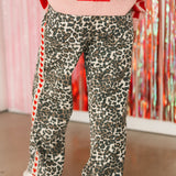 Wild About You Denim Pants | Red Leopard