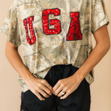 Licensed UGA Camo Tee | Queen Of Sparkles