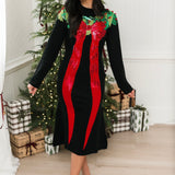 Sequin Wreath With Bow Knit Midi Dress | Queen Of Sparkles