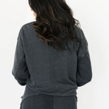 Mixed Textures Crewneck | Black