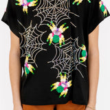 Black Crawling Spiders Tee | Queen Of Sparkles