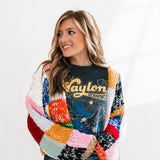 Color Block Knit Cardigan | Rainbow