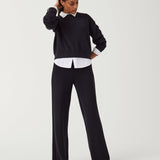 Air Essentials Wide Leg Pant | Very Black