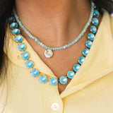The Sofia Necklace | Aquamarine Matt