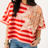 Marnie Stripe Top | Red