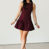 A Little Crazy Mini Dress | Wine