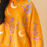 Orange Dancing Skeleton Sweatshirt | Queen Of Sparkles
