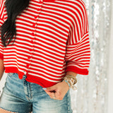 Summertime Stripe Sweater | Red