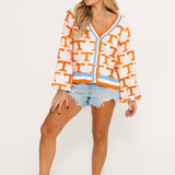 Licensed Tennessee Knit In Mascot Rhinestone Cardigan | Queen Of Sparkles