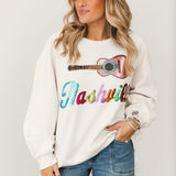 Light Beige 'Nashville' City Icon Sweatshirt | Queen Of Sparkles
