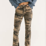 Kelsey High Rise Ankle Flare | Camo