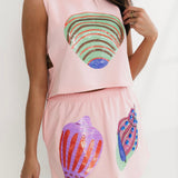 Light Pink Multi Shell Skort | Queen Of Sparkles