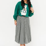 Charlotte Midi Skirt | Black Check