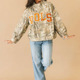 Licensed Tennessee Mockneck Camo Sweatshirt | Queen Of Sparkles
