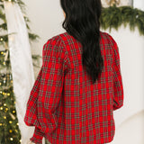 Holly Ruffle Blouse | Red