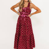 So Sweet Floral Midi | Burgundy
