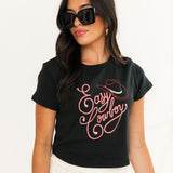 Easy Cowboy Faded Black Baby Tee