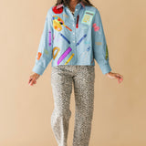 High Rise Utility Barrel Jean | Leopard