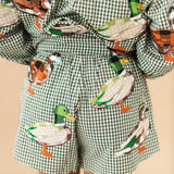 Black & White Gingham Duck Short | Queen Of Sparkles