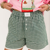 Sunday Morning Boxer Shorts | Green Check