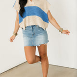 Stripe Sweater Vest | Blue Oatmeal
