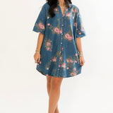Prairie Rose Denim Dress