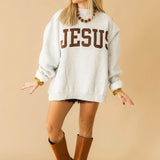 Jesus Mock Neck Sweatshirt
