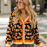 Black Pearl Candy Corn Cardigan | Queen Of Sparkles