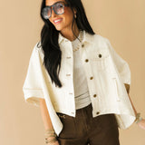 Simply Chic Denim Jacket | White