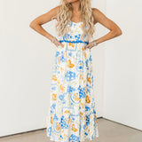 Tropical Oasis Midi Dress | Blue