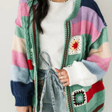 Free Spirit Patchwork Cardigan | Green