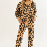 Tan, Brown & Black Leopard Mock Neck Sweatshirt | Queen Of Sparkles