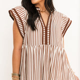 Timeless Lines Midi Dress | Brown