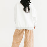 Gray Reversible Mock Neck Sweatshirt | Cheeky Delulu